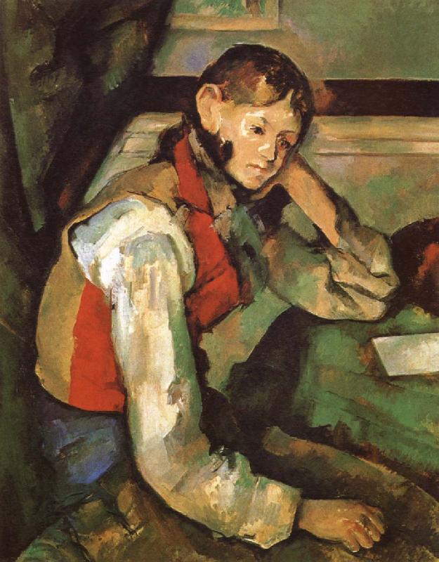 Paul Cezanne Boy in a Red waiscoat oil painting picture